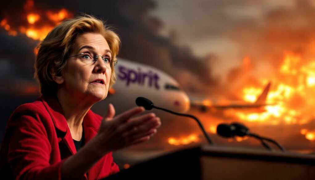 Elizabeth Warren Burned Down Spirit Airlines — And Now She’s Crying About the Smoke