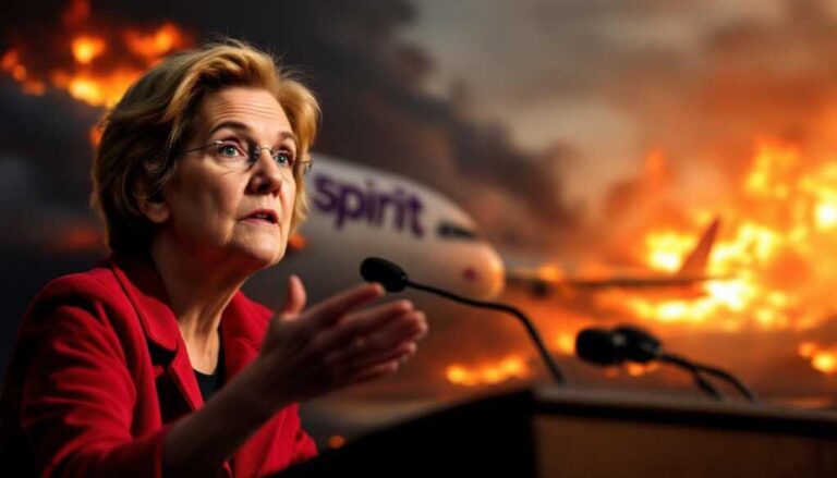 Elizabeth Warren Burned Down Spirit Airlines — And Now She’s Crying About the Smoke
